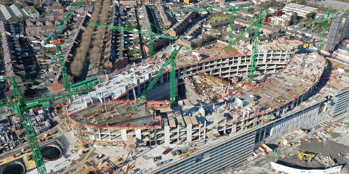 The National Children’s Hospital completes the highest clinical floor level