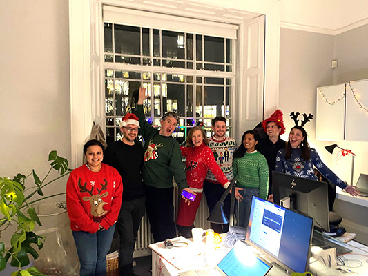 OCMA emoloyees Christmas jumers