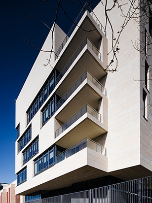 Exterior close up view of building MISA - Mercers Institute for Successful Aging