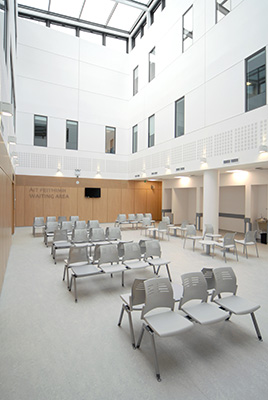 St James’s Hospital Radiation Oncology Building patient waiting area designed by OCMA